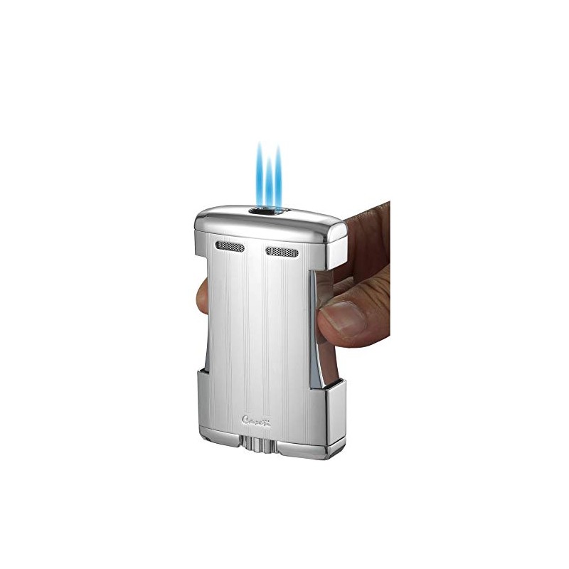Visol Products Caseti Sparta Satin Gunmetal Triple Jet Flame Cigar