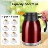 54oz Thermal Coffee Carafe, Stainless Steel Insulated Thermal, Double Wall