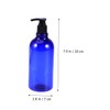 Mikinona 2pcs Refillable Shampoo Pump Bottles Blue Long Neck Dispenser