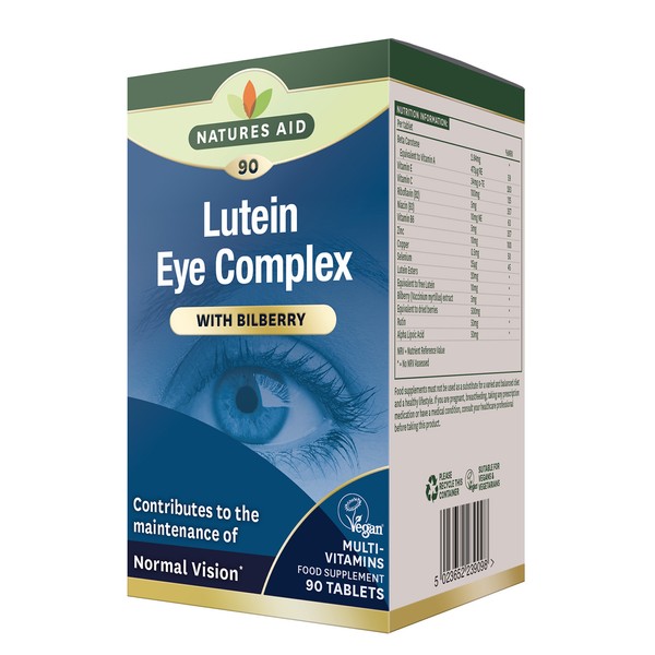 Natures Aid Lutein Eye Complex, 90 Tablets