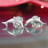 jewellery earstuds,leaping dolphin, silver 925