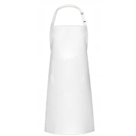 MFAZ Morefaz Ltd Adjustable Apron with 2 Pockets, Cooking Apron, Kitchen Apron for Kitchen, Restaurant, Cafe, Cotton, Waist or Long, Black and White, White