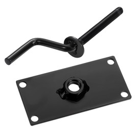 Otoolling 2 Pcs 1/2" Snowmobile Trailer Tie Down Bolt with Crank Plate & Threaded Nut, Heavy Duty Snow Sled Securing Hardware, Keep Snowmobile in Place During Transport Hauling