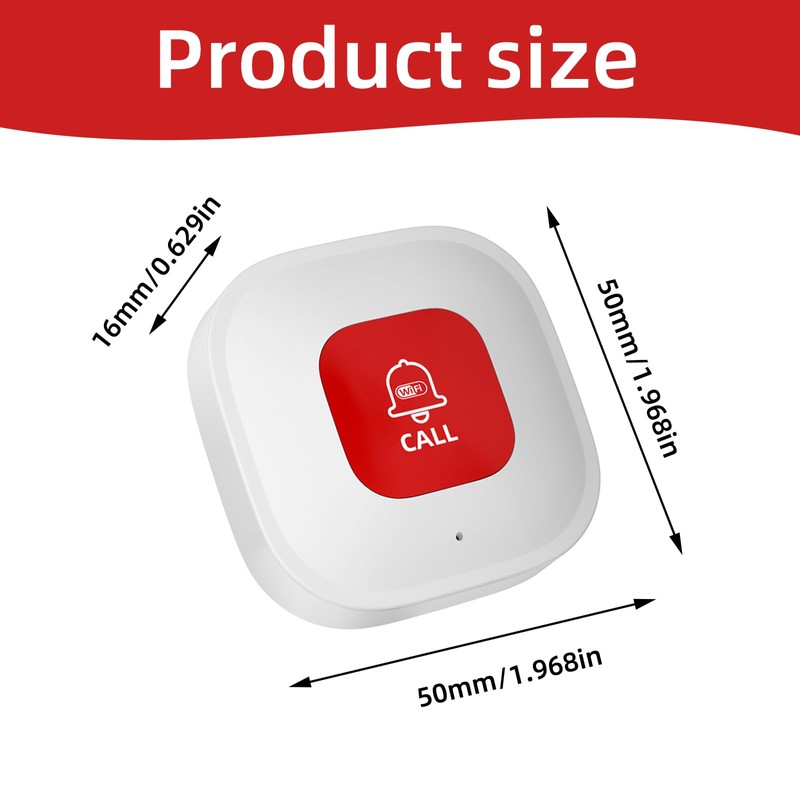 WiFi Smart SOS Call Button, Wireless Smart SOS Emergency Button,