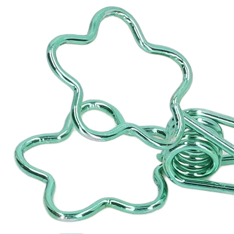100 Pcs Binder Clips Hollow Cute Flower Shape Sturdy Metal