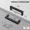 Goldenwarm 1 Pack Black Square Bar Cabinet Pull Drawer Handle