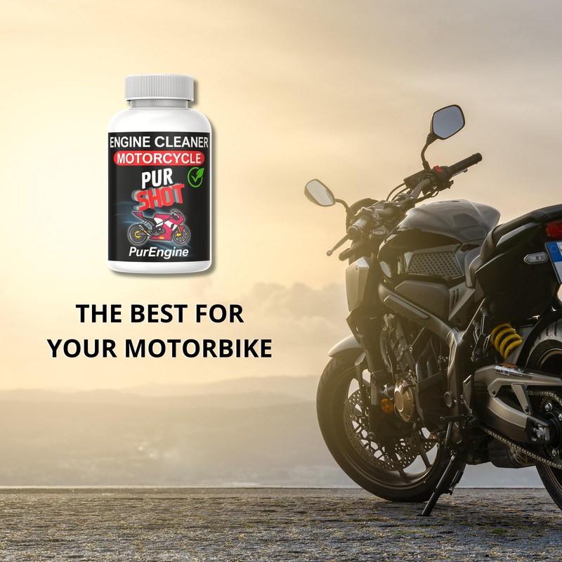 PURSHOT Motorcycle, Engine Cleaning additive, Complete curative Treatment for The