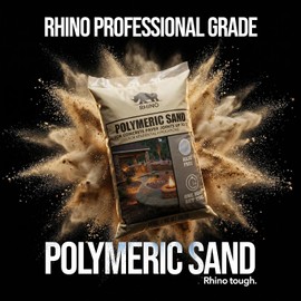 Rhino Power Bond Plus - Polymeric Sand for Pavers and Stone Joints up to a Maximum of 2 inches. (10 Pound, Beige)