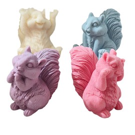 Squirrel Mold Squirrel Candle Mold Squirrel Animal Mold Squirrel Resin Casting Mold Resin Making Molds Silicone Mold for Candle Home Decorate Mold Candle Making Mold 3D Animal Mold Clay Mold