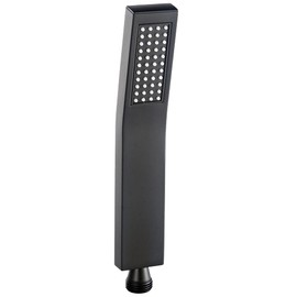 Asyas Square Solid Brass Handheld Shower Head High Pressure Single Function Hand Shower Head Sprayer Matte Black