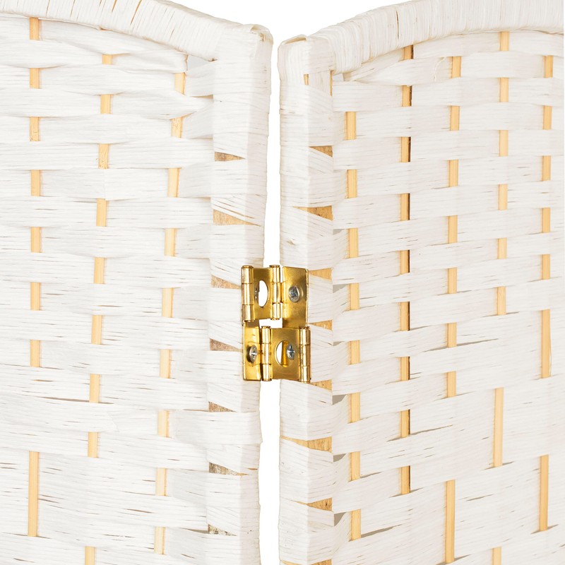 Red Lantern 3 ft. Short Diamond Weave Fiber Folding Screen