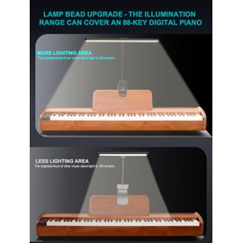 Vekkia Vekkia Professional 88 LED Rechargeable Music Stand Light - Foldable Clip-on Lamp, Eye-Protective, 5 Brightness & 3 Color Temp Adjustments, for Piano, Reading