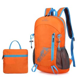 LOVEHERAU Ultralight Hiking Backpack, Unisex Foldable Shoulders Waterproof Hikers Mountaineering Backpack for Outdoor, Camping & Cycling (orange)