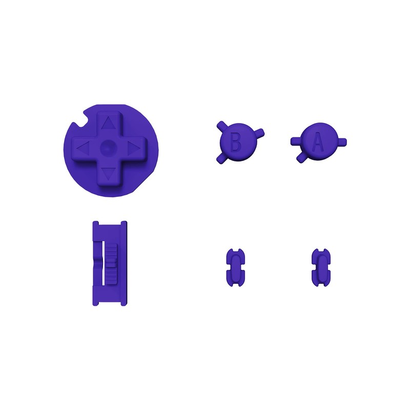 eXtremeRate Purple Replacement Full Set Buttons for Gameboy Color GBC