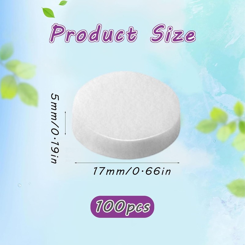 Car Air Freshener Refill Felt Pads 100 PCS, Unscented Essential
