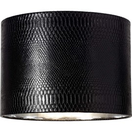 Reptile Print Large Drum Lamp Shade with Silver Lining 15" Top x 15" Bottom x 11" Slant (Spider) Replacement with Harp and Finial - Springcrest