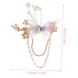 Healeved 2 pcs Vintage Butterfly Hair Clips Decorative Hair Accessories for Women Lightweight Elegant Barrettes for Parties Birthdays Proms Graduation Sturdy Hold