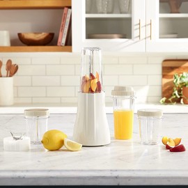 Tribest PB-250XL-A Kitchen Grinder & Personal Blender for Shakes and Smoothies with BPA-Free Portable Blender Cups, White