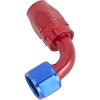 Full Flow Swivel Hose End Fitting, 90 Degree, Red/Blue -12