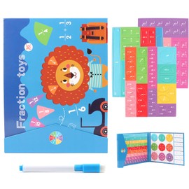 Arithmetic Educational Toy, Wooden Fractional Calculation Montessori Material, Montessori Maths Toy, Fractional Calculation Game, Children's Magnetic Break Educational Toy, Calculation Aid from 7