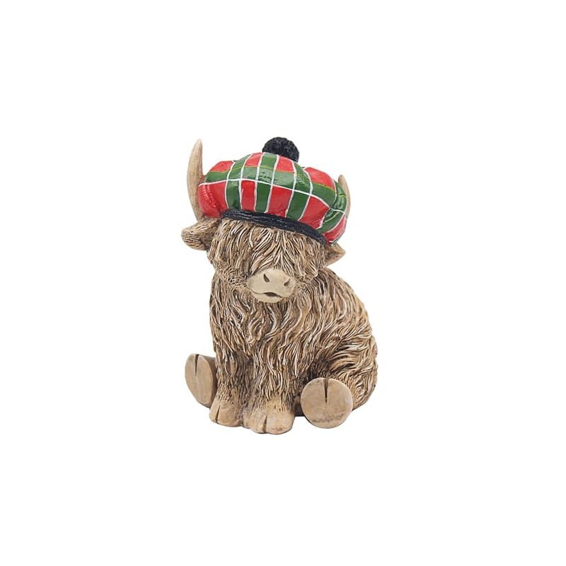 Widdle Gifts Reflections 6587 12 cm Highland Cow with Tartan