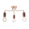 UKEW 3 Way Retro Ceiling Light - Copper Vintage E27