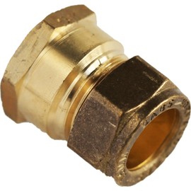 hep® 15mm Compression by 3/4" BSP Brass Female Iron Coupler Straight Adaptors 15mm x 3/4" BSP Female (Pack of 1)