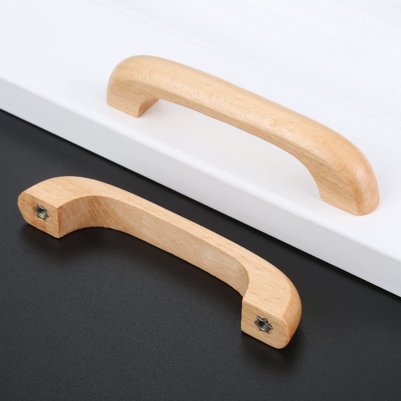 Set of 10 Wooden Handles Knobs Drawers Cabinet Cupboard Pulls