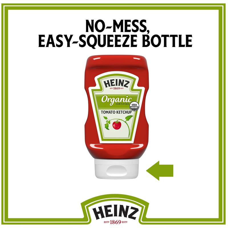 Heinz Organic Ketchup Inverted Bottle, 14 oz. (Tabletop condiments)