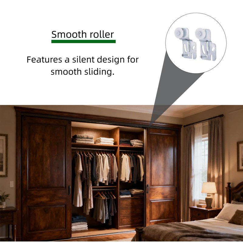 Quiet Glide Sliding Door Roller Set, Top-Hung Sliding Door Hardware