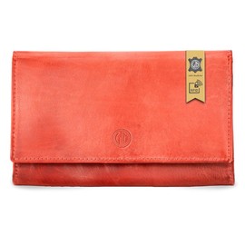 LINDENMANN Women's Purse Full Cowhide Leather Red, red