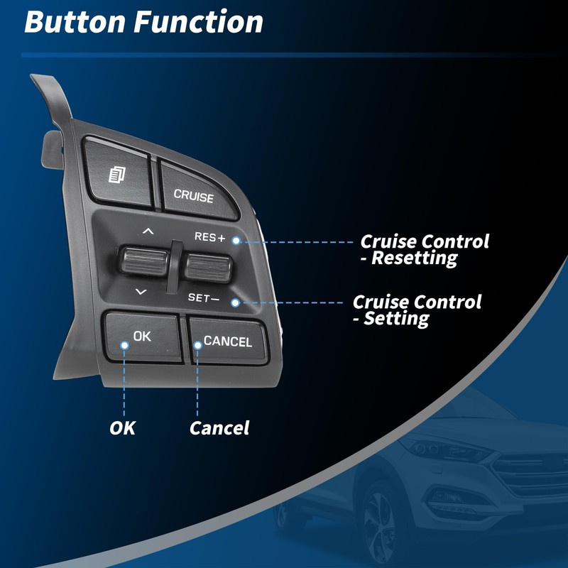 SWITCHRISE Steering Wheel Cruise Control Switch Button Right Side for