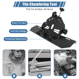 Tile Chamfering Tool, 45 Degree Manual Tile Cutter for Angle Grinders 115mm / 125mm, Portable Tile Chamfering Machine for Ceramic, Professional Angle Grinder Tile Chamfering Stand Tool