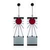 925 Sterling Silver Tanjiro Earrings,Anime Cosplay Tanjiro Black Earrings Ear