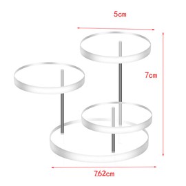 3 Tier transparent Acrylic Display Stand,Multi-layer round jewelry display table,for Pop Figures Ring Earring Bracelet Necklace Show Shelf