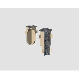 EGGER Inner Corner 6 cm Cubic Stone Black Pack of 2