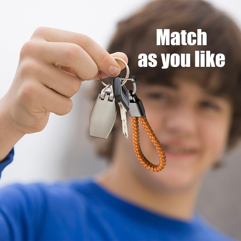 COACOM 2 Pieces Leather Keychains with 1 Screwdriver, 4 Pieces