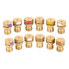 GRLP4 LP Gas Conversion Kit | Propane Orifice | Gas To Propane Conversion Kit | 12 PCS | Brass | With Instruction |Compatible With Frigidaire Kenmore Electrolux Range/Cooktop/Stove