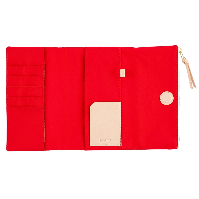 Hobonichi Techo 2025 Weeks Cover [Wallet-Size Planner Cover] Tragen (Red)