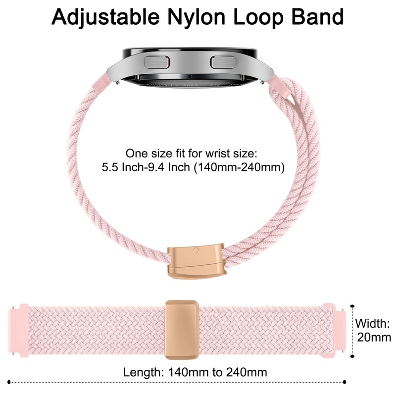Meliya Braided Nylon Band for Garmin Vivoactive 6/Vivoactive 5/Vivoactive 3