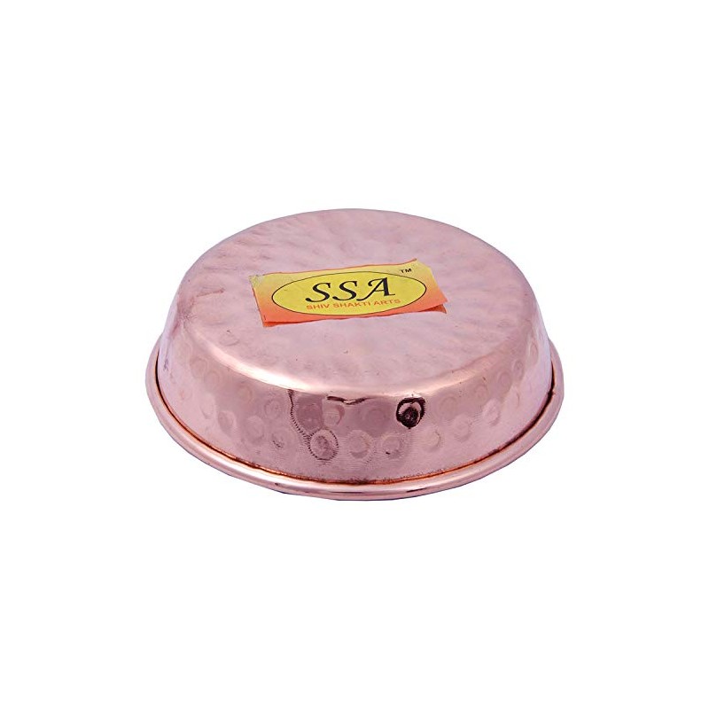 SHIV SHAKTI ARTS Handmade Set of 2 Pure Copper Halwa