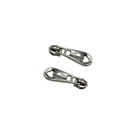 HOLSHUN #5 Zipper Sliders Zipper Pull Silver Heart 30pcs - Heavy Duty Brass Pulls for Nylon Coil Zippers Replacement, Luxury Bag Hardware, Luggage & DIY Craft Supplies