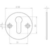 EAI Keyhole Escutcheon Key Cover | 32mm | Pack of