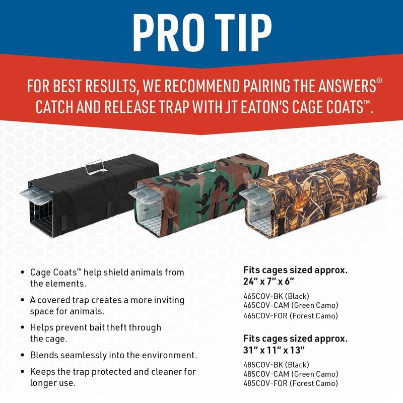 JT Eaton 465N/COV-FOR Wildlife Cage Trap with Cage Coat Cover