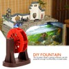 GOOHOCHY Portable Mini Water Wheel Fountain Accessory 3.54 Inch Simulated
