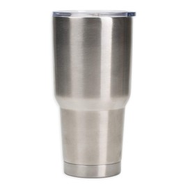 Elanze Designs Don't Hate Me I'm Beardful Silver Tone 30 Ounces Stainless Steel Travel Tumbler