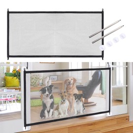 Door Safety Gate Dog Children's Gate Stairs No Drilling Foldable Puppy Gate Stair Safety Blind Adjustable Retractable Door Gate for Clamping Safety Gate for Pets Babies 1.8 m x 72 cm