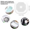 3 Pack Drain Cover Hair Catcher Pad, Silicone Tube Trap