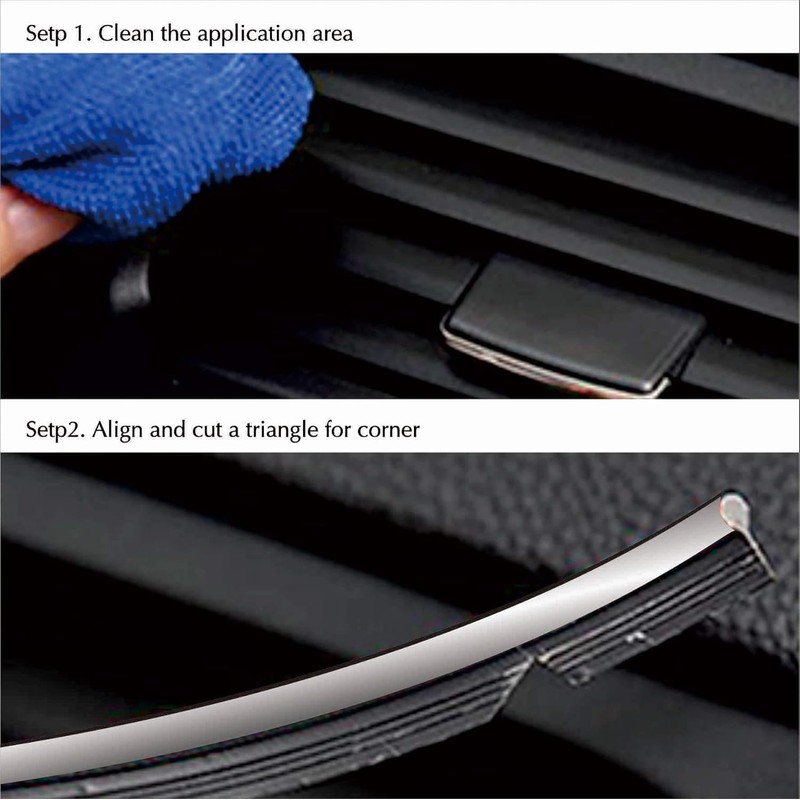 Car Interior Decorative Molding Door Panel Dashboard Gap Trim Strip