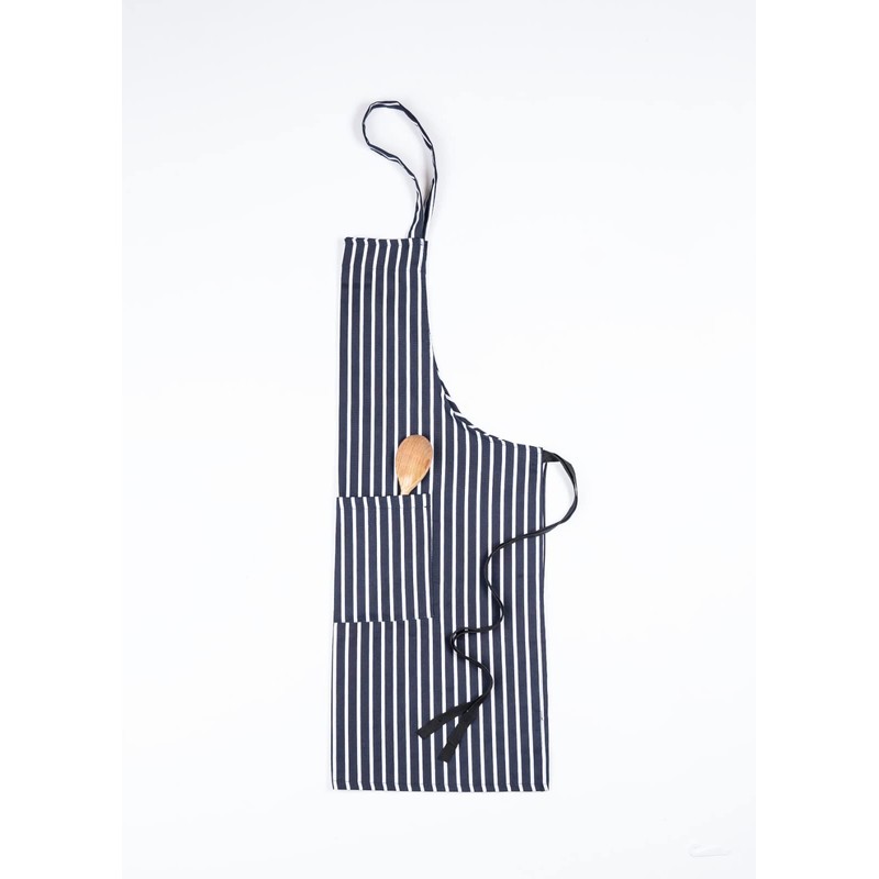 Maria Luxury Bedding & Linen Navy Unisex Adjustable Apron Bib